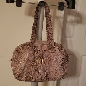 Michael Kors Leather Snake Print Satchel